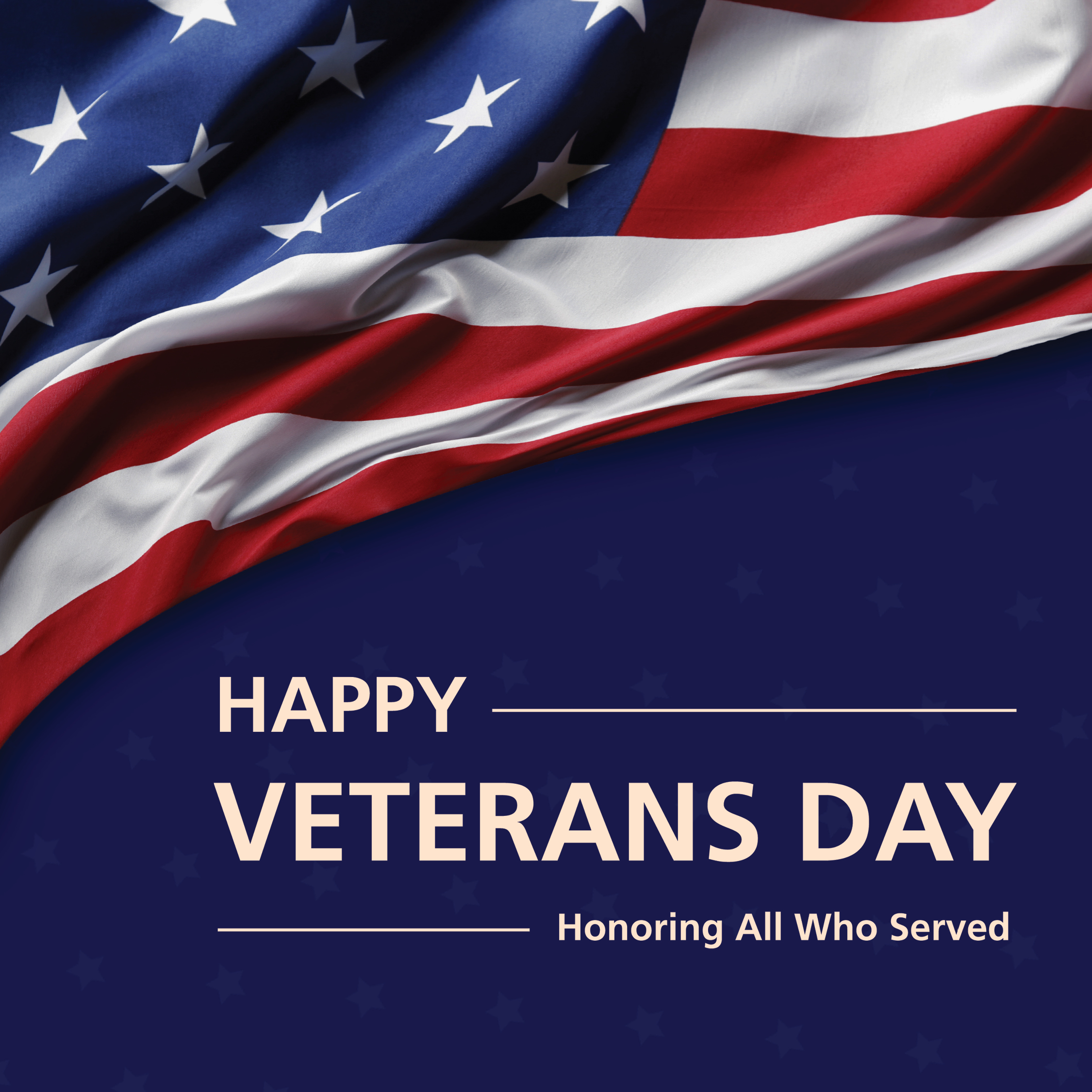 Happy Veterans Day. Honoring All Who Served.